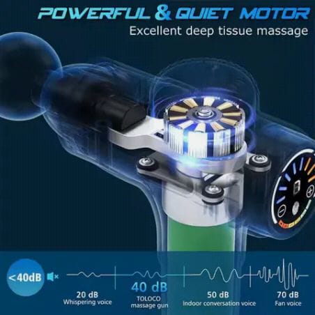 Massager Machine Massage Gun FuLL Body Deep Tissue Massage Gun Body Massager Powerfull Muscle Relaxer For Men And WOmen Therapy gun with multiple head Fortable rechargeable pain relief MASSAGEd